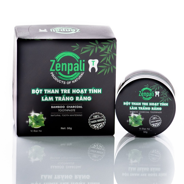Bột than tre hoạt tính trắng răng zenpali Bột than tre hoạt tính trắng răng zenpali